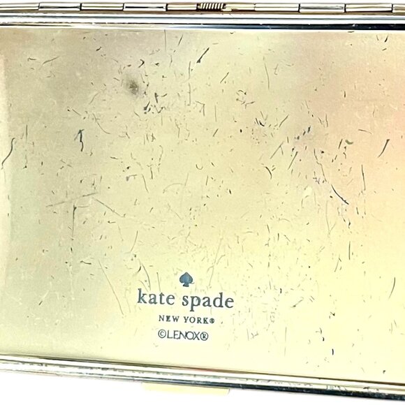 Kate Spade R Initial Business Card Cigarette Gold Metal Case Holder Wallet NY - Picture 5 of 7